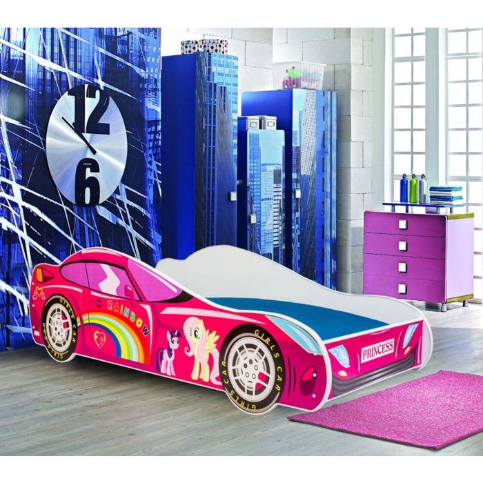 Lit voiture rose clearance