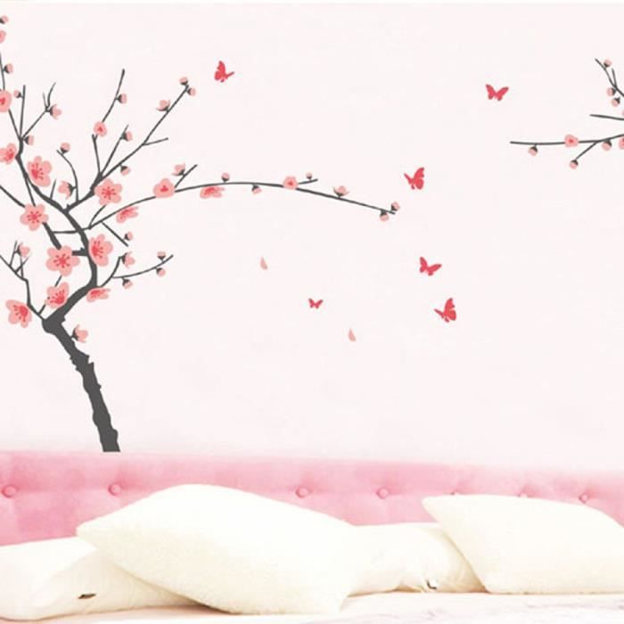 Floral Japonais Fleur De Cerisier Autocollant Mural Pour