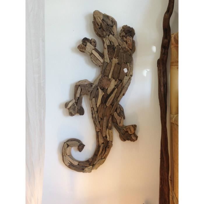 Gecko Bois Flotte Achat Vente Objet Decoratif Cdiscount