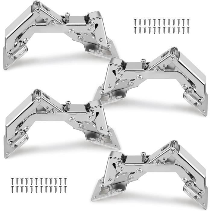Charniere Porte Placard,Lot de 4 Charnière Porte Rabattable Meuble Charnières de Portes 170