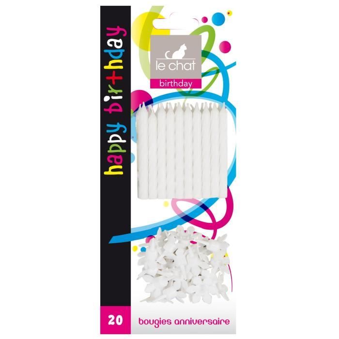 Le Chat Lot De Bougies D Anniversaire Avec Support 8 8 X 1 9 X H 21 3 Cm Blanc Achat Vente Bougie Anniversaire Cire Cdiscount Le Chat Lot De Bougies D Anniversaire Avec Support 8 8 X 1 9 X H 21 3 Cm Blanc Achat Vente Bougie Anniversaire Cire Cdiscount