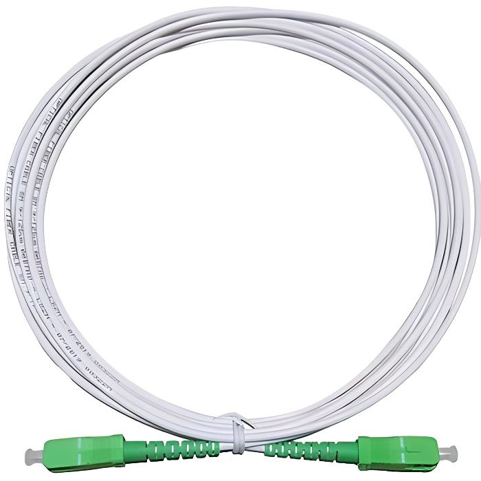 Câble réseau fibre optique ORANGE/BOUYGUES/SFR, SC-APC/SC-APC, 10