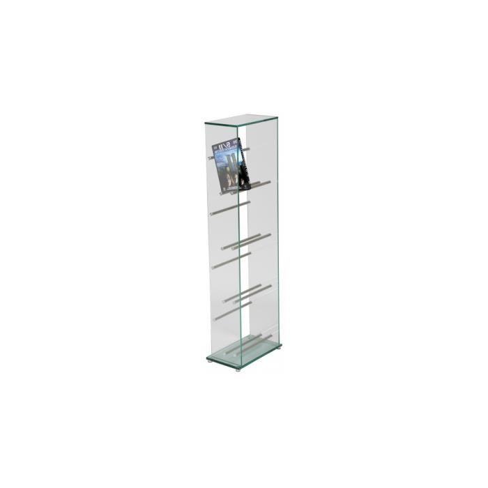 Range Dvd Verre Et Aluminium Achat Vente Meuble Range Cd Range