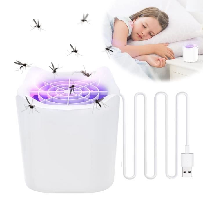 Piège à Mouches électrique Avec Lumière UV – Attrape-moucherons Intérieur Sans Produit Chimique (bleu/blanc)