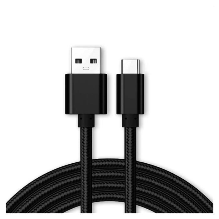Cable de charge résistant Type C 3 Mètres chargeur pour téléphone Samsung  Galaxy A40 SM-A405 5.9 Couleur Noir - Marque Yuan Yuan