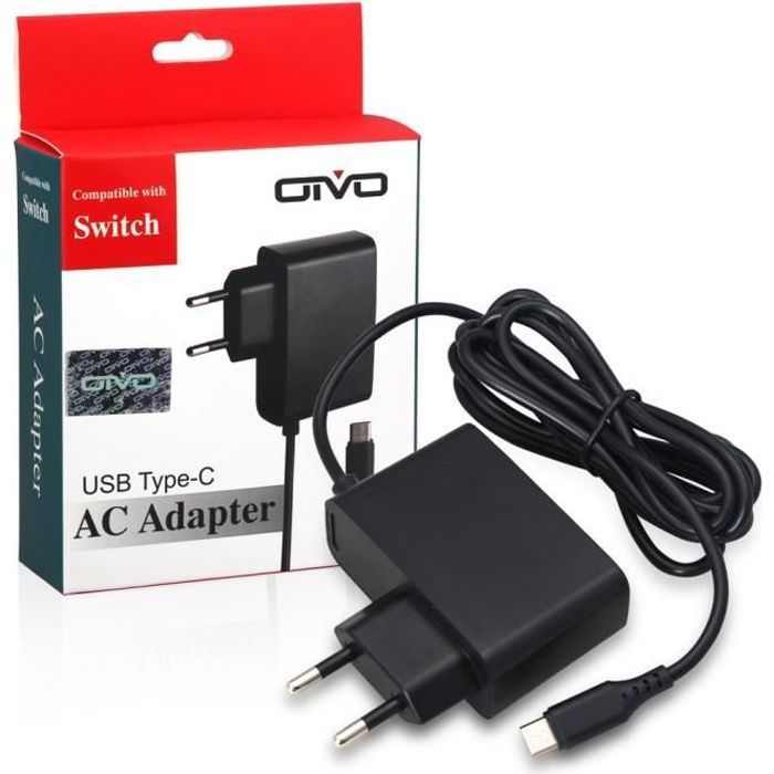 Chargeur secteur Type C pour Nintendo Switch Console et Accessoires - vue 2