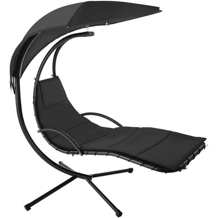 Housse Transat Suspendu 600D Imperméable - Protection Pluche/UV/Vent - Avec Sac De Rangement - Noir
