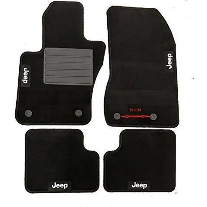 Jeu de 4 tapis moquette pour JEEP RENEGADE 2014>