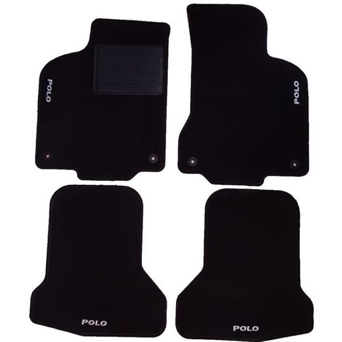 jeu de 4 tapis moquette pour volkswagen polo 6n2 1999 2001 cdiscount auto