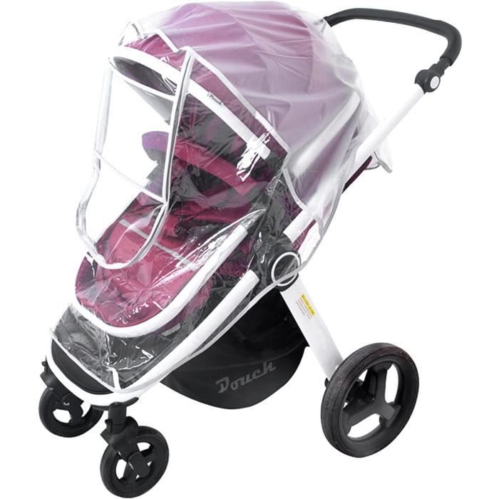 non toxique transparent protection anti-pluie pour poussette et landau protection contre la pluie universelle Housse de pluie universelle pour poussette avec écran de sécurité 