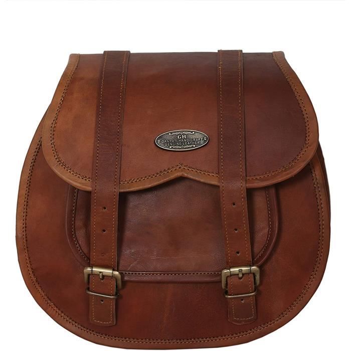 Moto Cuir Pochette Sacoche Noir Côté Sacoches Sacs Outil 3 IN 1 Set