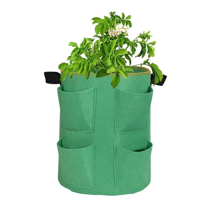 2pcs Sac De Plantation Pour Fraise, Sacs De Culture à Fraises Suspendu Jardin Avec 12 Trous, Sac