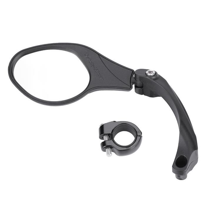 Qiilu Rétroviseur de vélo Rétroviseur de Guidon de Vélo Miroir Arrière de Rotation 360 pour Vélo Route de Montagne Gauche