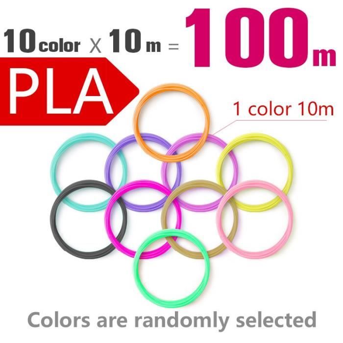 Filaments PLA/PCL pour stylo 3D de qualité : 10, 20, 30 couleurs