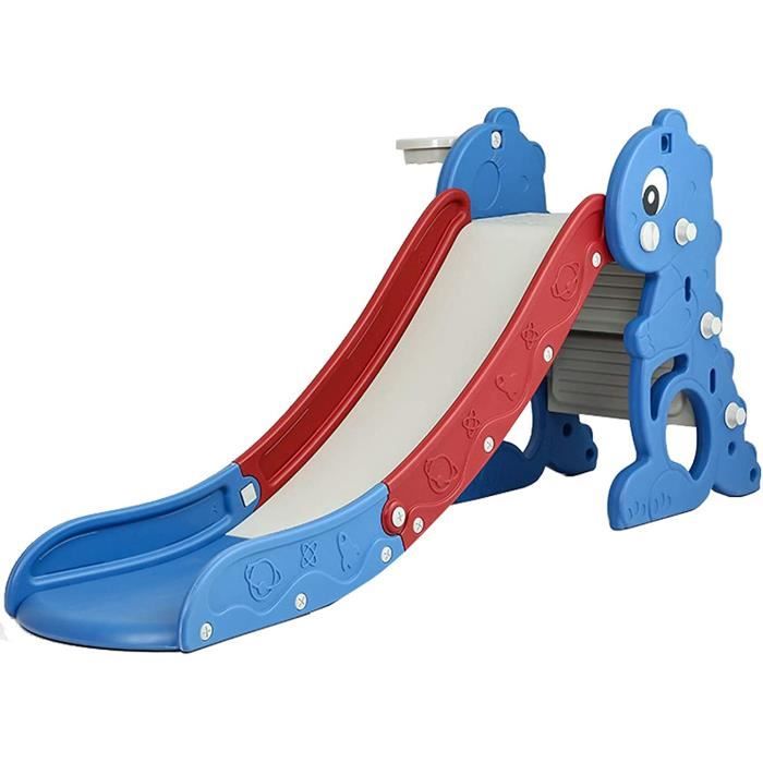 Toboggan pour Enfants Toboggan Autoportant Pliable 3 en 1 Panier De