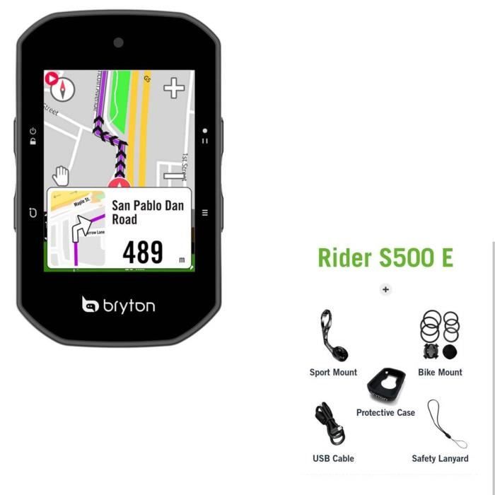 Compteur vélo Bryton Rider S500 E - noir - TU