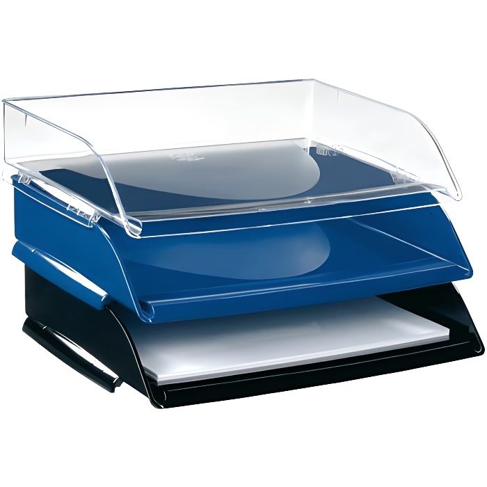 CEP Lot de 3 Corbeilles /à courrier Pro Maxi Hauteur 11,5 cm Noir