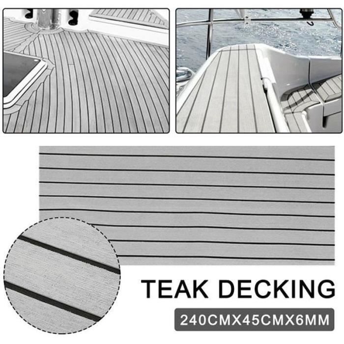 Tapis De Pont De Bateau En Mousse Eva Faux Teck Revêtement De Sol
