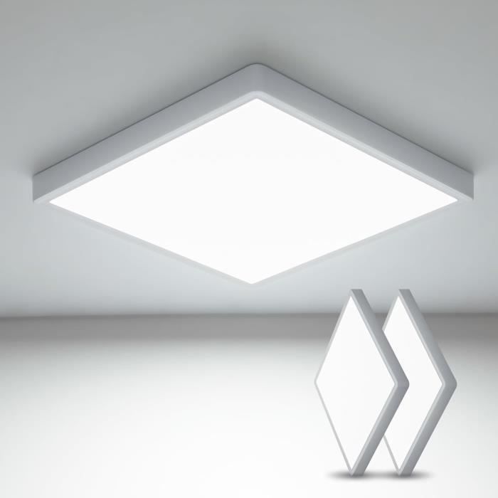 Plafonnier LED Carré Riserva 36W - 4050LM - Blanc Froid 6500K - IP44 - Pour Salle De Bain, Cuisine, Garage