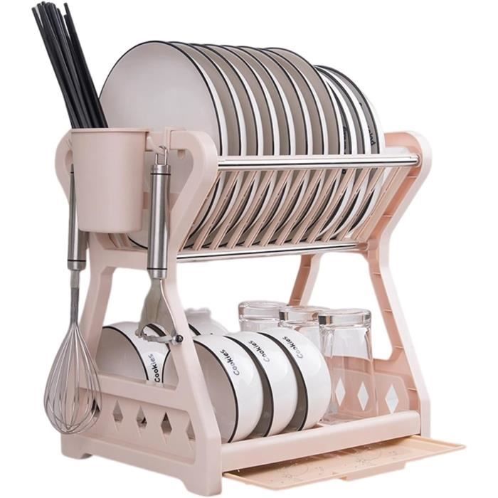 Plateau de Rangement pour Vaisselle, égouttoir à Vaisselle Pliable