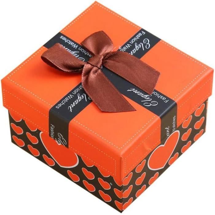 Grande Boîte Cadeau Noire 23x23x18 Cm Avec Accessoires - Pour Mariage, Anniversaire, Noël - Ensemble Élégant Et Pratico