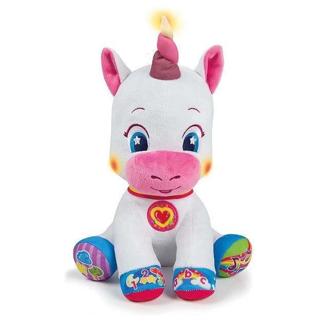 peluche douce licorne interactive musicale et lumineuse version fr bebe des 6 mois set jeu eveil educatif et carte animaux