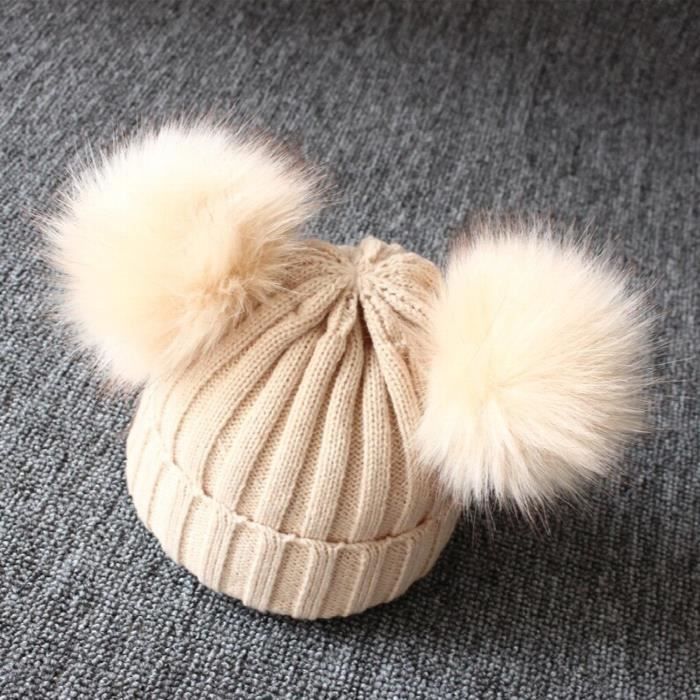 Cerf Wapiti Bois Bébé Chapeau Hiver Chaud En Peluche Tricoté Oreille