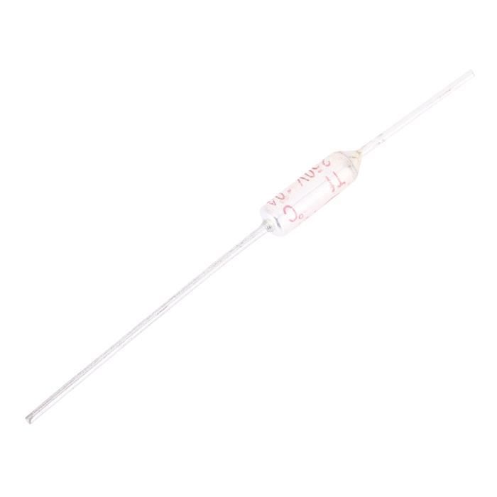 Fusible Thermique 192°C 10A/250V - Lot De 2 Avec Bagues De Sertissage