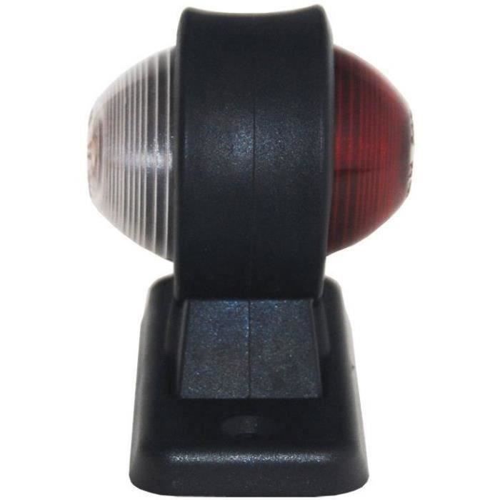 Feu latéral rouge / blanc adaptable - L: 45mm, H: 90mm