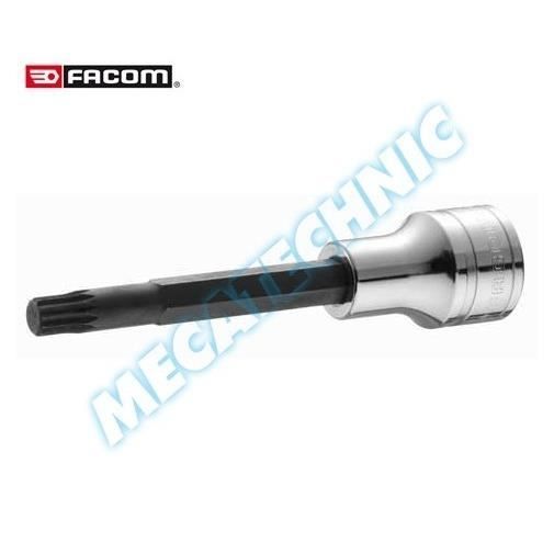 Douille tournevis 12 embout long à denture multiple M8 longueur 100 mm FACOM SV.8LB
