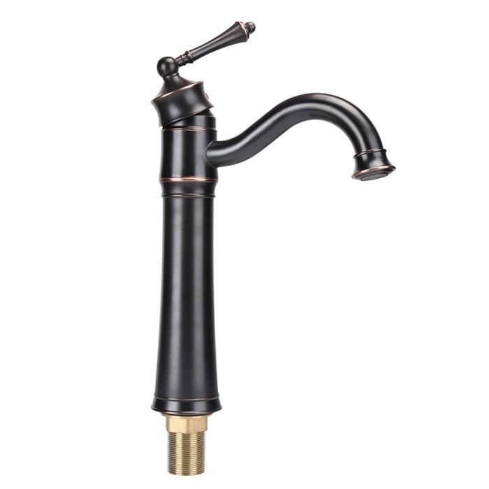 Robinet Lavabo Vintage CYSJ - Finition Bronze Dessinée à La Main - Mitigeur Euroépen Chaud/Froid Pour Salle De Bain Rétro
