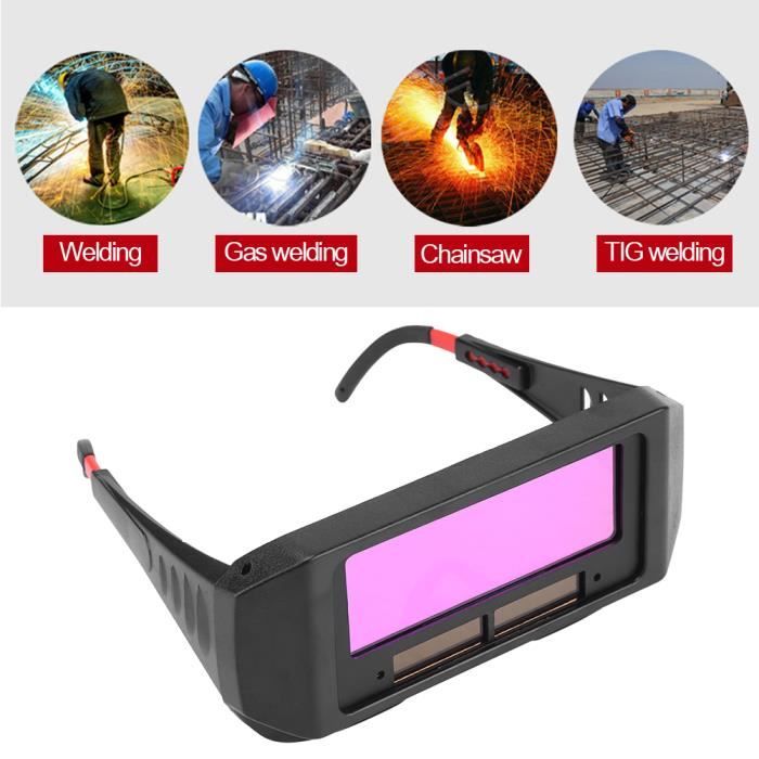 Lunettes De Soudeur à Assombrissement Automatique - Solaire, 5 Verres De Rechange - Protection UV/éblouissement - Réglables