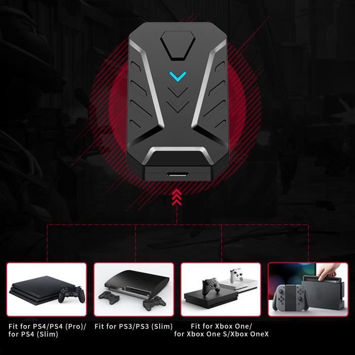 Adaptateur Clavier et Souris Convertisseur pour PS4/PS3/Nintendo Switch