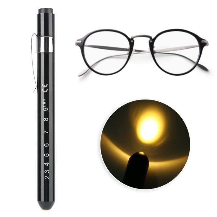 Stylo Lumineux LED Avec Jauge Pupillaire - Pour Diagnostic Médical De Poche - Neuf