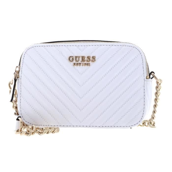 Sac Bandoulière Guess Giully II Camera Bag - Crème Blanc, Polyuréthane, Neuf Avec étiquettes