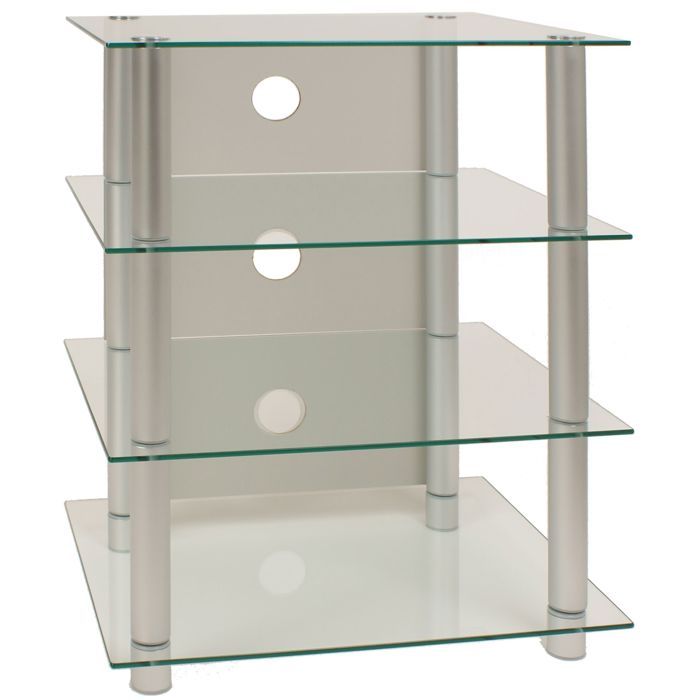 BLADOS meuble TV Hifi Video rangement verre et métal BLADOS meuble TV Hifi Video rangement verre et métal