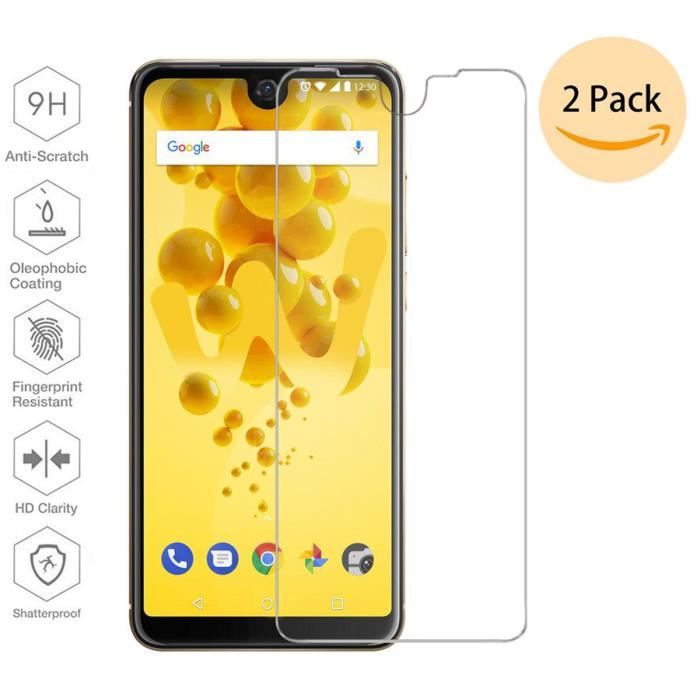 Pack De 2 Films De Protection En Verre Trempé 9H Ultra-résistant - Compatible Wiko View 2 Pro