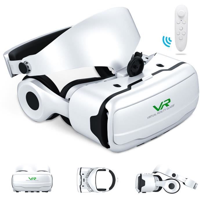 Casque VR JIATZOCN 4K HD Ecouteurs Reglables Compatible Android iOS 4 7 6 53 Pouces Cdiscount TV Son Photo