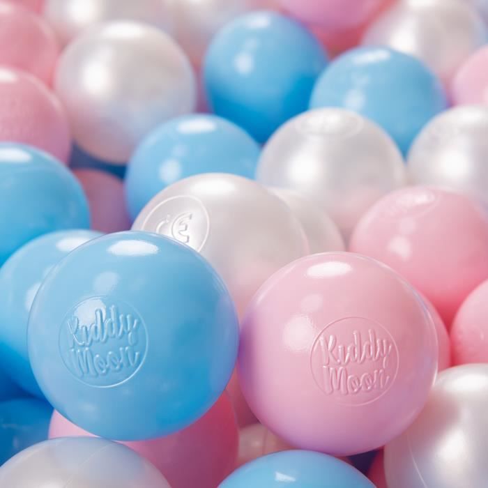 KiddyMoon Balles pour Piscine Colorées 6cm Plastique Enfant Bébé Fabriqué  en EU, Jaune/ Vert/ Bleu/ Rouge/ Orange