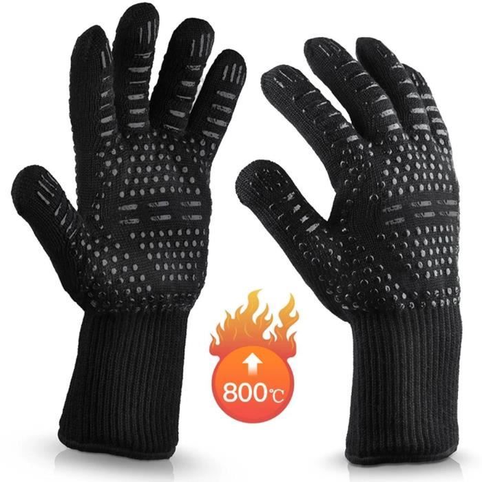 Gant Four Anti Chaleur Gants De Protection Cuir Long Four Et Barbecue R Sistance Chaleur 500 C Protection Avant H 816810