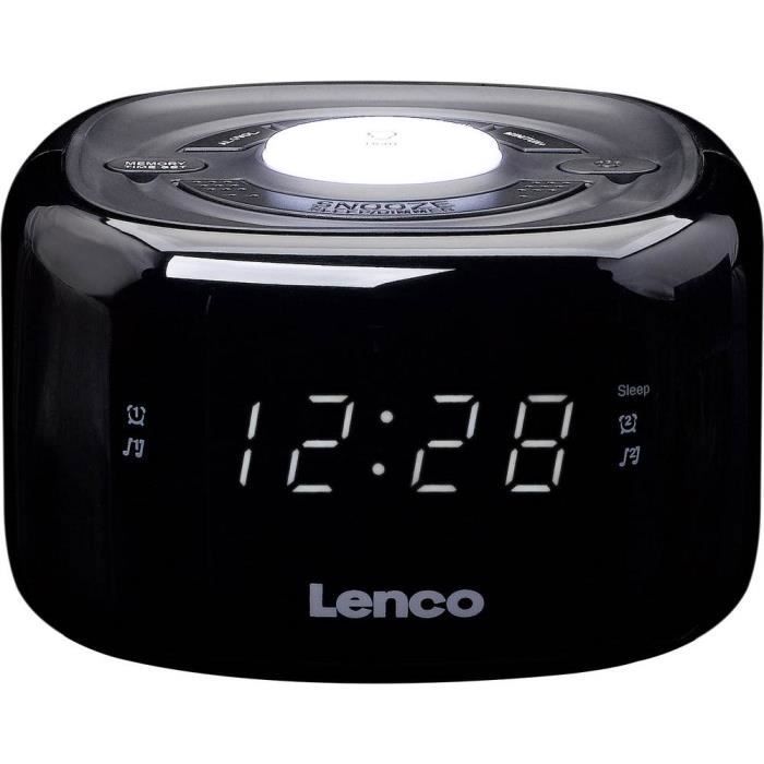 Radio-réveil FM Lenco CR-12 noir