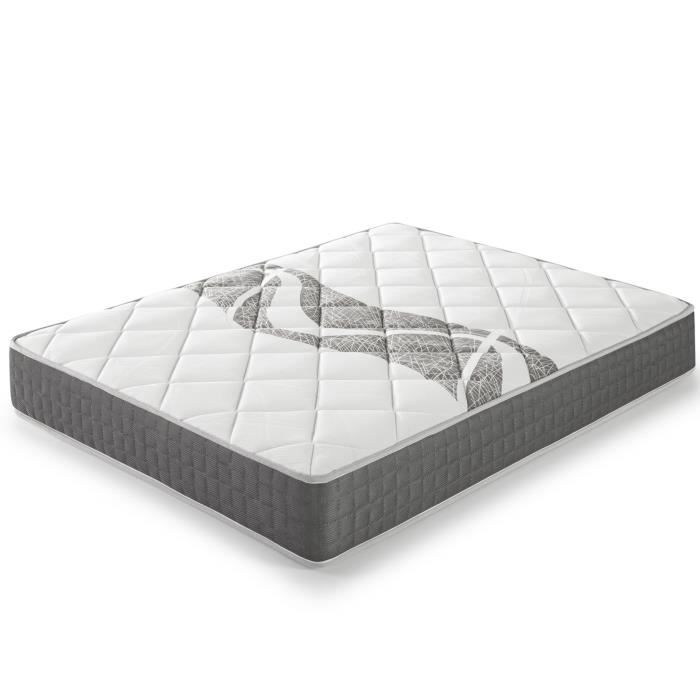 Matelas Sleep Plus à Mémoire de Forme 90X200 cm 16cm de Hauteur independance de Couchage réversible Fermeté Moyenne