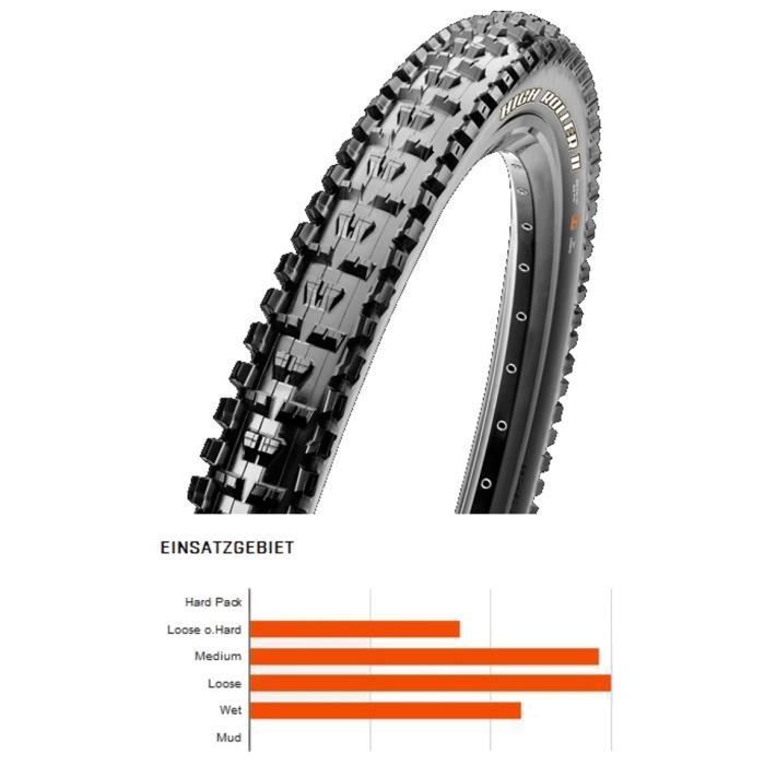 Pneu VTT MAXXIS HIGH ROLLER II Noir TUBETYPE Cdiscount
