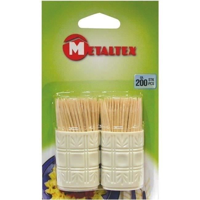 METALTEX - Cure dents bois tonnelet 2x100 587010