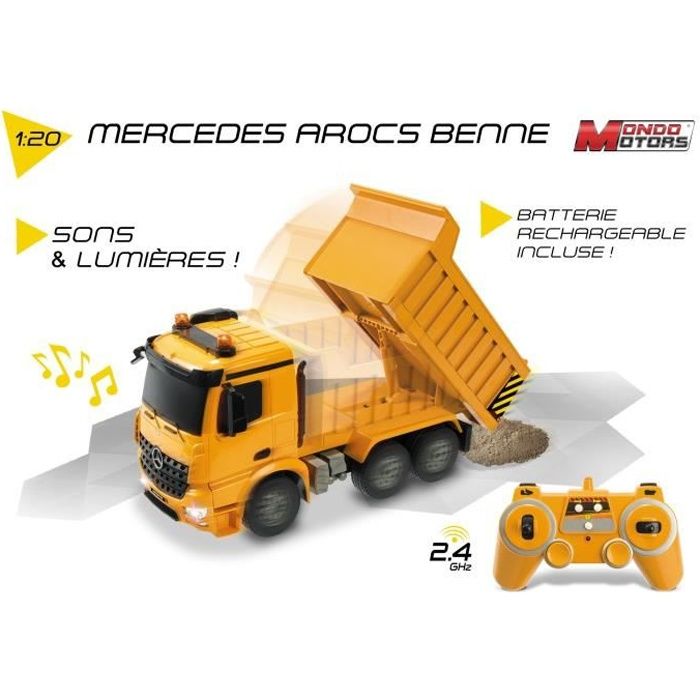1:20 Orange 63510 Mondo- Mercedes AROCS BETONNIERE Vehicles Radio Commande