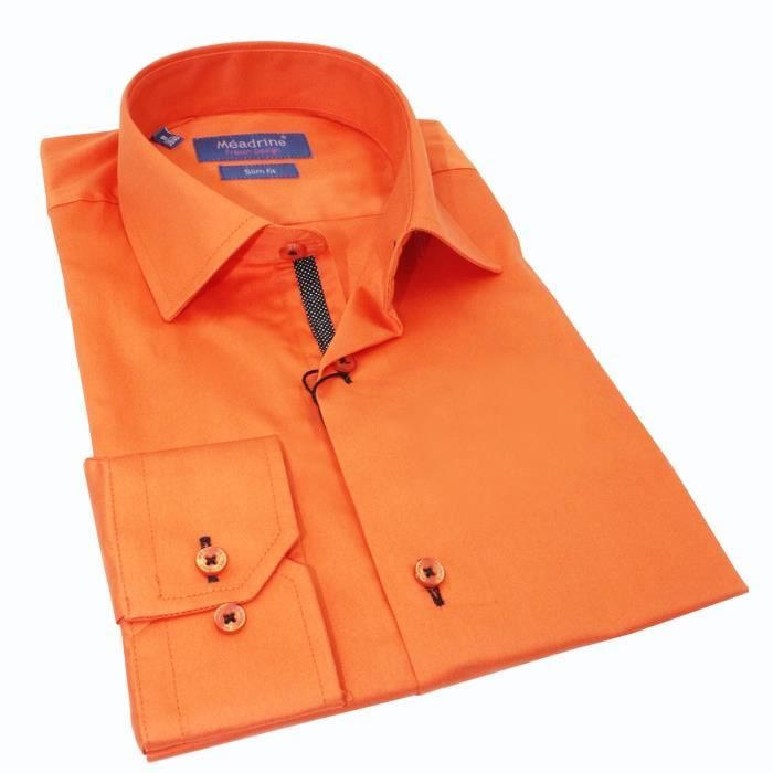 chemise homme orange