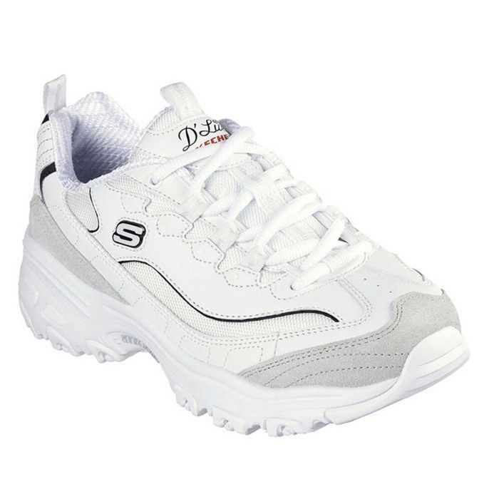 Skechers Baskets - SKECHERS - DLites - Femme - Blanc - Cuir