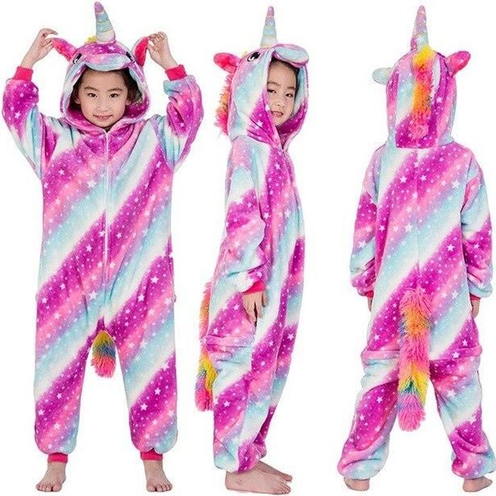 Tongcart Pyjama Licorne Pour Garcons Filles Hiver Onesie Enfants