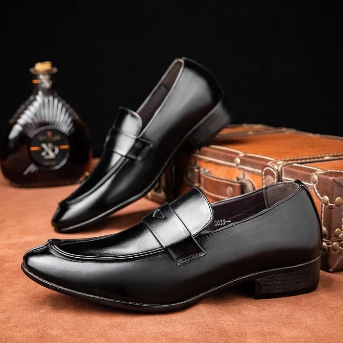 Chaussures Richelieu Homme en Cuir a Talons Bas Noir JS Noir Cdiscount Chaussures