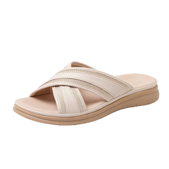 Sandales Plates Pour Fille - Bout Ouvert, Léger Et Confortable Pour L'été Et Le Printemps